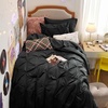 image:imageBedsure Oversized King Comforter Set Grey  Bed in a Bag Bedding Set 7 Pieces GentleSoft Pintuck Bed Set Gift for Family Pinch Pleat Grey Comforter with Sheets Pillowcases amp Shams11  Black