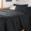 image:imageBedsure Oversized King Comforter Set Grey  Bed in a Bag Bedding Set 7 Pieces GentleSoft Pintuck Bed Set Gift for Family Pinch Pleat Grey Comforter with Sheets Pillowcases amp Shams11  Black
