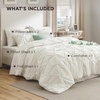 image:imageBedsure Oversized King Comforter Set Grey  Bed in a Bag Bedding Set 7 Pieces GentleSoft Pintuck Bed Set Gift for Family Pinch Pleat Grey Comforter with Sheets Pillowcases amp Shams19  Ivory