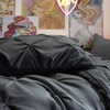 image:imageBedsure Oversized King Comforter Set Grey  Bed in a Bag Bedding Set 7 Pieces GentleSoft Pintuck Bed Set Gift for Family Pinch Pleat Grey Comforter with Sheets Pillowcases amp Shams04  Dark Grey