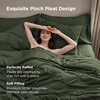 image:imageBedsure Oversized King Comforter Set Grey  Bed in a Bag Bedding Set 7 Pieces GentleSoft Pintuck Bed Set Gift for Family Pinch Pleat Grey Comforter with Sheets Pillowcases amp Shams02  Olive Green