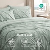 image:imageBedsure Oversized King Comforter Set Grey  Bed in a Bag Bedding Set 7 Pieces GentleSoft Pintuck Bed Set Gift for Family Pinch Pleat Grey Comforter with Sheets Pillowcases amp Shams05  Sage Green