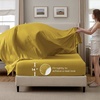 image:imageBedsure Oversized King Comforter Set Grey  Bed in a Bag Bedding Set 7 Pieces GentleSoft Pintuck Bed Set Gift for Family Pinch Pleat Grey Comforter with Sheets Pillowcases amp Shams32  Mustard Yellow
