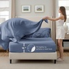 image:imageBedsure Oversized King Comforter Set Grey  Bed in a Bag Bedding Set 7 Pieces GentleSoft Pintuck Bed Set Gift for Family Pinch Pleat Grey Comforter with Sheets Pillowcases amp Shams08  Slate Blue
