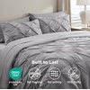 image:imageBedsure Oversized King Comforter Set Grey  Bed in a Bag Bedding Set 7 Pieces GentleSoft Pintuck Bed Set Gift for Family Pinch Pleat Grey Comforter with Sheets Pillowcases amp Shams01  Grey