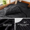 image:imageBedsure Oversized King Comforter Set Grey  Bed in a Bag Bedding Set 7 Pieces GentleSoft Pintuck Bed Set Gift for Family Pinch Pleat Grey Comforter with Sheets Pillowcases amp Shams11  Black