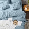 image:imageBedsure Oversized King Comforter Set Grey  Bed in a Bag Bedding Set 7 Pieces GentleSoft Pintuck Bed Set Gift for Family Pinch Pleat Grey Comforter with Sheets Pillowcases amp Shams18  Light Blue