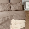 image:imageBedsure Oversized King Comforter Set Grey  Bed in a Bag Bedding Set 7 Pieces GentleSoft Pintuck Bed Set Gift for Family Pinch Pleat Grey Comforter with Sheets Pillowcases amp Shams20  Khaki