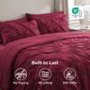 image:imageBedsure Oversized King Comforter Set Grey  Bed in a Bag Bedding Set 7 Pieces GentleSoft Pintuck Bed Set Gift for Family Pinch Pleat Grey Comforter with Sheets Pillowcases amp Shams24  Dark Red