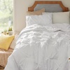 image:imageBedsure Oversized King Comforter Set Grey  Bed in a Bag Bedding Set 7 Pieces GentleSoft Pintuck Bed Set Gift for Family Pinch Pleat Grey Comforter with Sheets Pillowcases amp Shams03  White