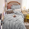 image:imageBedsure Oversized King Comforter Set Grey  Bed in a Bag Bedding Set 7 Pieces GentleSoft Pintuck Bed Set Gift for Family Pinch Pleat Grey Comforter with Sheets Pillowcases amp Shams01  Grey
