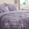 image:imageBedsure Oversized King Comforter Set Grey  Bed in a Bag Bedding Set 7 Pieces GentleSoft Pintuck Bed Set Gift for Family Pinch Pleat Grey Comforter with Sheets Pillowcases amp Shams15  Grayish Purple