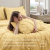 image:imageBedsure Oversized King Comforter Set Grey  Bed in a Bag Bedding Set 7 Pieces GentleSoft Pintuck Bed Set Gift for Family Pinch Pleat Grey Comforter with Sheets Pillowcases amp Shams25  Yellow