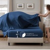 image:imageBedsure Oversized King Comforter Set Grey  Bed in a Bag Bedding Set 7 Pieces GentleSoft Pintuck Bed Set Gift for Family Pinch Pleat Grey Comforter with Sheets Pillowcases amp Shams12  Navy