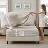 image:imageBedsure Oversized King Comforter Set Grey  Bed in a Bag Bedding Set 7 Pieces GentleSoft Pintuck Bed Set Gift for Family Pinch Pleat Grey Comforter with Sheets Pillowcases amp Shams17  Linen