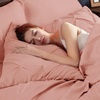 image:imageBedsure Oversized King Comforter Set Grey  Bed in a Bag Bedding Set 7 Pieces GentleSoft Pintuck Bed Set Gift for Family Pinch Pleat Grey Comforter with Sheets Pillowcases amp Shams29  Dusty Pink