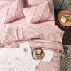 image:imageBedsure Oversized King Comforter Set Grey  Bed in a Bag Bedding Set 7 Pieces GentleSoft Pintuck Bed Set Gift for Family Pinch Pleat Grey Comforter with Sheets Pillowcases amp Shams06  Pink