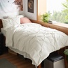 image:imageBedsure Oversized King Comforter Set Grey  Bed in a Bag Bedding Set 7 Pieces GentleSoft Pintuck Bed Set Gift for Family Pinch Pleat Grey Comforter with Sheets Pillowcases amp Shams19  Ivory