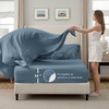 image:imageBedsure Oversized King Comforter Set Grey  Bed in a Bag Bedding Set 7 Pieces GentleSoft Pintuck Bed Set Gift for Family Pinch Pleat Grey Comforter with Sheets Pillowcases amp Shams07  Mineral Blue