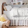 image:imageBedsure Oversized King Comforter Set Grey  Bed in a Bag Bedding Set 7 Pieces GentleSoft Pintuck Bed Set Gift for Family Pinch Pleat Grey Comforter with Sheets Pillowcases amp Shams03  White