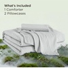 image:imageBedsure SleepEase Cooling Comforter King Size for Summer 3 Pieces Blue Seersucker Cooling Comforters for Hot Sleepers DoubleSided Cool Tech Bedding Set with 1 Breathable Comforter 2 Pillowcases01  Pebble Gray
