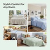 image:imageBedsure SleepEase Cooling Comforter King Size for Summer 3 Pieces Blue Seersucker Cooling Comforters for Hot Sleepers DoubleSided Cool Tech Bedding Set with 1 Breathable Comforter 2 Pillowcases01  Cloud White