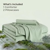 image:imageBedsure SleepEase Cooling Comforter King Size for Summer 3 Pieces Blue Seersucker Cooling Comforters for Hot Sleepers DoubleSided Cool Tech Bedding Set with 1 Breathable Comforter 2 Pillowcases01  Sage Green
