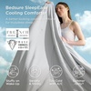 image:imageBedsure SleepEase Cooling Comforter King Size for Summer 3 Pieces Blue Seersucker Cooling Comforters for Hot Sleepers DoubleSided Cool Tech Bedding Set with 1 Breathable Comforter 2 Pillowcases01  Pebble Gray