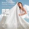 image:imageBedsure SleepEase Cooling Comforter King Size for Summer 3 Pieces Blue Seersucker Cooling Comforters for Hot Sleepers DoubleSided Cool Tech Bedding Set with 1 Breathable Comforter 2 Pillowcases01  Cloud White