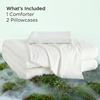 image:imageBedsure SleepEase Cooling Comforter King Size for Summer 3 Pieces Blue Seersucker Cooling Comforters for Hot Sleepers DoubleSided Cool Tech Bedding Set with 1 Breathable Comforter 2 Pillowcases01  Cloud White