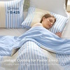 image:imageBedsure SleepEase Cooling Comforter King Size for Summer 3 Pieces Blue Seersucker Cooling Comforters for Hot Sleepers DoubleSided Cool Tech Bedding Set with 1 Breathable Comforter 2 Pillowcases03  Coastal Blue