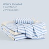 image:imageBedsure SleepEase Cooling Comforter King Size for Summer 3 Pieces Blue Seersucker Cooling Comforters for Hot Sleepers DoubleSided Cool Tech Bedding Set with 1 Breathable Comforter 2 Pillowcases03  Coastal Blue