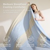 image:imageBedsure SleepEase Cooling Comforter King Size for Summer 3 Pieces Blue Seersucker Cooling Comforters for Hot Sleepers DoubleSided Cool Tech Bedding Set with 1 Breathable Comforter 2 Pillowcases03  Coastal Blue