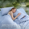 image:imageBedsure SleepEase Cooling Comforter King Size for Summer 3 Pieces Blue Seersucker Cooling Comforters for Hot Sleepers DoubleSided Cool Tech Bedding Set with 1 Breathable Comforter 2 Pillowcases01  Sky Blue