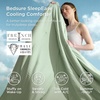 image:imageBedsure SleepEase Cooling Comforter King Size for Summer 3 Pieces Blue Seersucker Cooling Comforters for Hot Sleepers DoubleSided Cool Tech Bedding Set with 1 Breathable Comforter 2 Pillowcases01  Sage Green