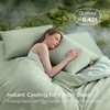 image:imageBedsure SleepEase Cooling Comforter King Size for Summer 3 Pieces Blue Seersucker Cooling Comforters for Hot Sleepers DoubleSided Cool Tech Bedding Set with 1 Breathable Comforter 2 Pillowcases01  Sage Green