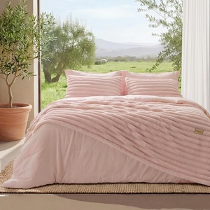 image:imageBedsure Gentlesoft 2in1 Oversized King Comforter Set and Detachable Fluffy Blanket Beige Bedding Set for All Season Use Detachable Design for Space Saving Includes 2 Pillow Shams 2 Pillowcases06  Pink
