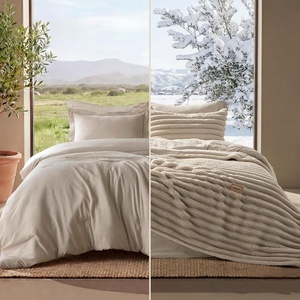 image:imageBedsure Gentlesoft 2in1 Oversized King Comforter Set and Detachable Fluffy Blanket Beige Bedding Set for All Season Use Detachable Design for Space Saving Includes 2 Pillow Shams 2 Pillowcases01  Beige
