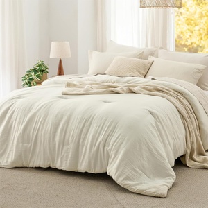 image:imageBedsure King Comforter Set Dark Green Soft Prewashed Bedding for All Seasons 3 Pieces GentleSoft Bed Set 1 Lightweight Comforter 104x90 and 2 Pillowcases 20x3618  Ivory