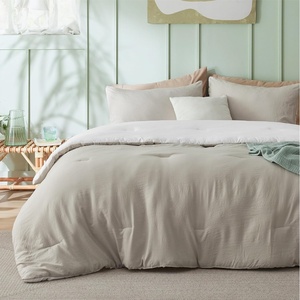 image:imageBedsure King Comforter Set Dark Green Soft Prewashed Bedding for All Seasons 3 Pieces GentleSoft Bed Set 1 Lightweight Comforter 104x90 and 2 Pillowcases 20x3629  BeigeWhite