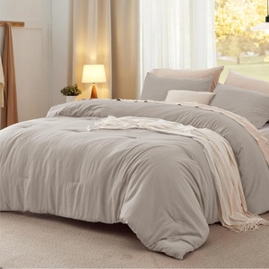 image:imageBedsure King Comforter Set Dark Green Soft Prewashed Bedding for All Seasons 3 Pieces GentleSoft Bed Set 1 Lightweight Comforter 104x90 and 2 Pillowcases 20x3624  Linen