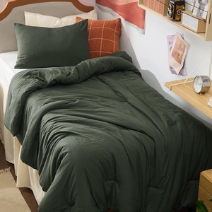 image:imageBedsure King Comforter Set Dark Green Soft Prewashed Bedding for All Seasons 3 Pieces GentleSoft Bed Set 1 Lightweight Comforter 104x90 and 2 Pillowcases 20x3603  Dark Green