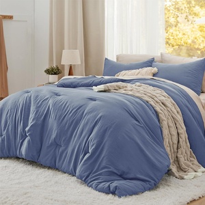 image:imageBedsure King Comforter Set Dark Green Soft Prewashed Bedding for All Seasons 3 Pieces GentleSoft Bed Set 1 Lightweight Comforter 104x90 and 2 Pillowcases 20x3622  Blue