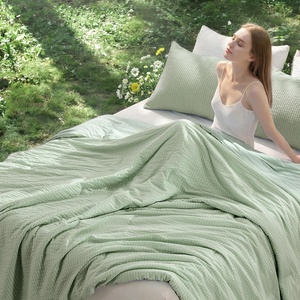 image:imageBedsure SleepEase Cooling Comforter King Size for Summer 3 Pieces Blue Seersucker Cooling Comforters for Hot Sleepers DoubleSided Cool Tech Bedding Set with 1 Breathable Comforter 2 Pillowcases01  Sage Green