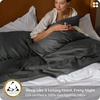 image:imageBedsure 100 Giza CEA Certified Egyptian Cotton Sheets  18 Deep Pocket King Size Hotel Sheets with 4 Corner Straps PureWoven AllSeason Breathable Comfort Softens After Wash Thick amp Sturdy Grey