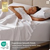 image:imageBedsure 100 Giza CEA Certified Egyptian Cotton Sheets  18 Deep Pocket King Size with 4 Corner Straps PureWoven AllSeason Breathable Comfort Softens After Wash Thick amp SturdyOlive GreenWhite