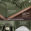 image:imageBedsure 100 Giza CEA Certified Egyptian Cotton Sheets  18 Deep Pocket King Size with 4 Corner Straps PureWoven AllSeason Breathable Comfort Softens After Wash Thick amp SturdyOlive GreenOlive Green