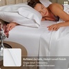 image:imageBedsure 100 Giza CEA Certified Egyptian Cotton Sheets  18 Deep Pocket King Size with 4 Corner Straps PureWoven AllSeason Breathable Comfort Softens After Wash Thick amp SturdyOlive GreenWhite