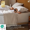 image:imageBedsure 100 Giza CEA Certified Egyptian Cotton Sheets  18 Deep Pocket King Size with 4 Corner Straps PureWoven AllSeason Breathable Comfort Softens After Wash Thick amp SturdyOlive GreenBeige
