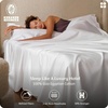 image:imageBedsure 100 Giza CEA Certified Egyptian Cotton Sheets  18 Deep Pocket King Size with 4 Corner Straps PureWoven AllSeason Breathable Comfort Softens After Wash Thick amp SturdyOlive GreenWhite
